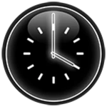 black clock widget android application logo